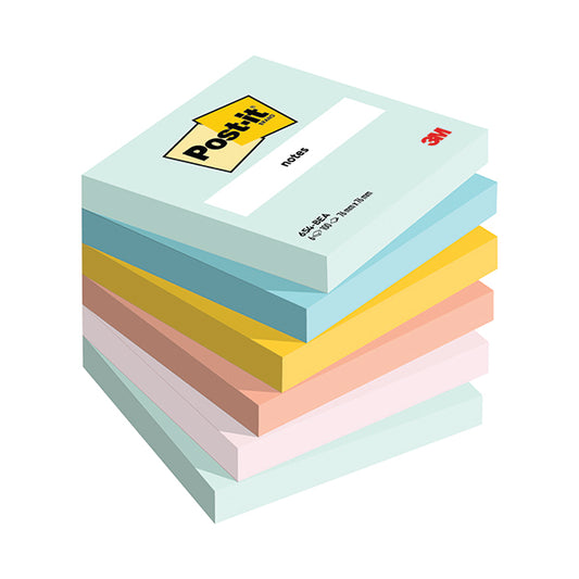 Post-it Notes Beachside Colour 76x76mm 100 Sht (Pack of 6) 7100259201