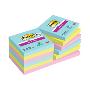 Post-it Super Sticky Notes Cosmic 76x76mm 90 Pack of 8 x4 FOC 7100259229