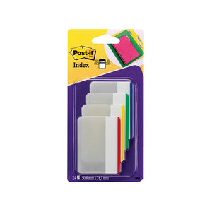 Post-it Index Flat Filing Tabs Assorted (Pack of 24) 686-F1