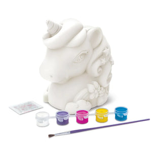 KidzMaker Paint Your Own Glitter Unicorn Bank Kit