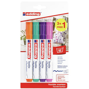 4500 Textile Marker - Set 4 Brilliant Colours