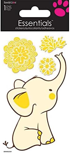 Essentials Sticker Sheet - Yellow Baby Elephant