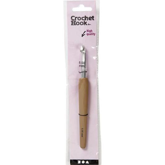 Crochet Hook Brown No. 8 - 14.5cm