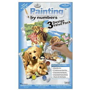 Paint By Numbers 3 Piece Small Dogs Set