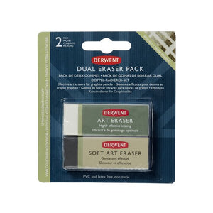 Derwent Dual Eraser Pack - Soft & Art Erasers