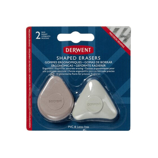 Derwent Easy Grip Shaped Erasers (2 Pack)