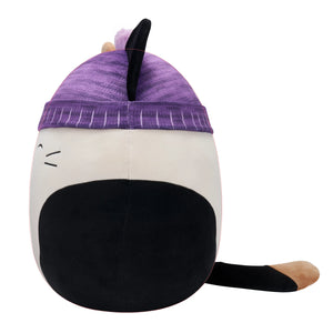 Squishmallows 16 Inch Cam the Calico Cat with Purple Beanie