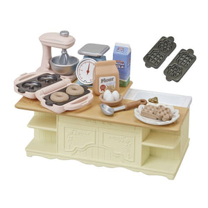 Sylvanian Families Kitchen Island Furniture Set