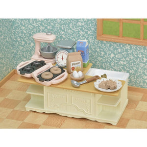 Sylvanian Families Kitchen Island Furniture Set