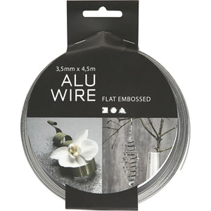 Aluminium Wire, thickness .5mm, 4.5 m, silver