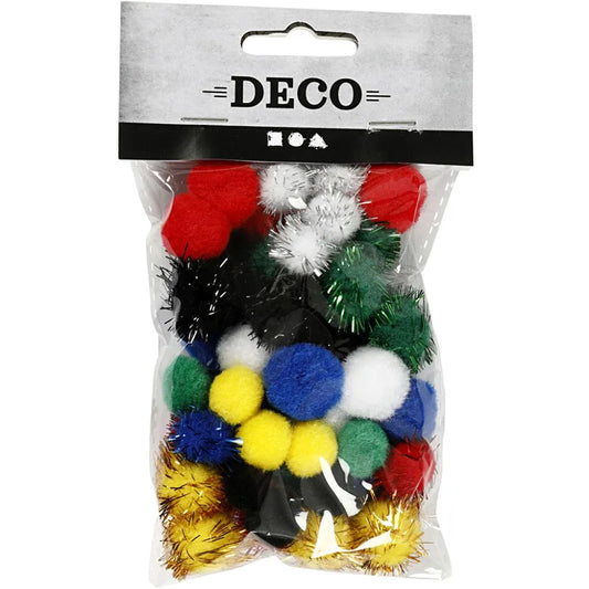 Pompoms - Assorted Colours (48 Pack)