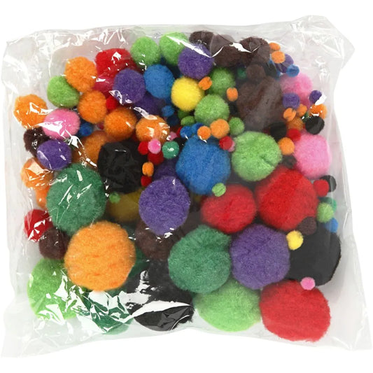 Pom poms Assorted Colours - 42g