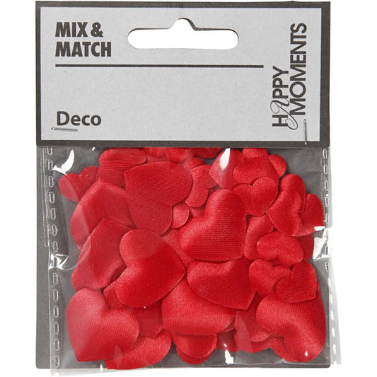 Satin Hearts - Red (70 Pack)