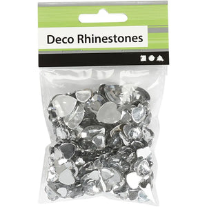 Rhinestones Hearts Silver (252 Pieces)