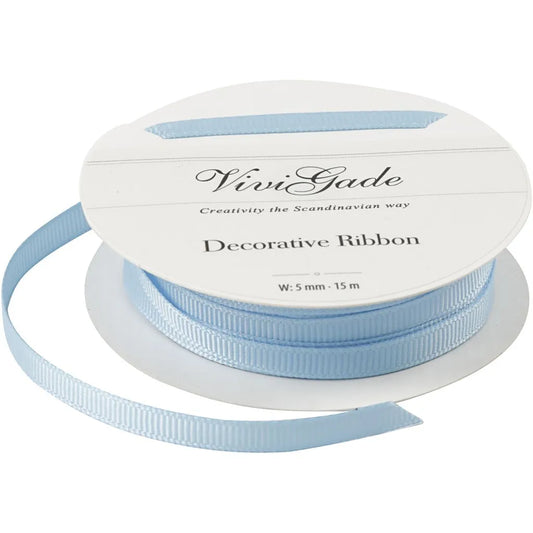 Decoration Ribbon - Light Blue W: 6 mm, 15m