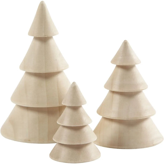 Wooden Christmas Trees (3 Pack)