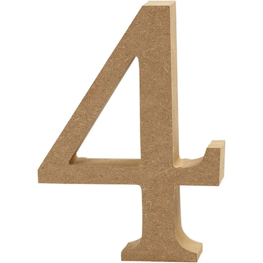 Number 4, 1 pc, MDF