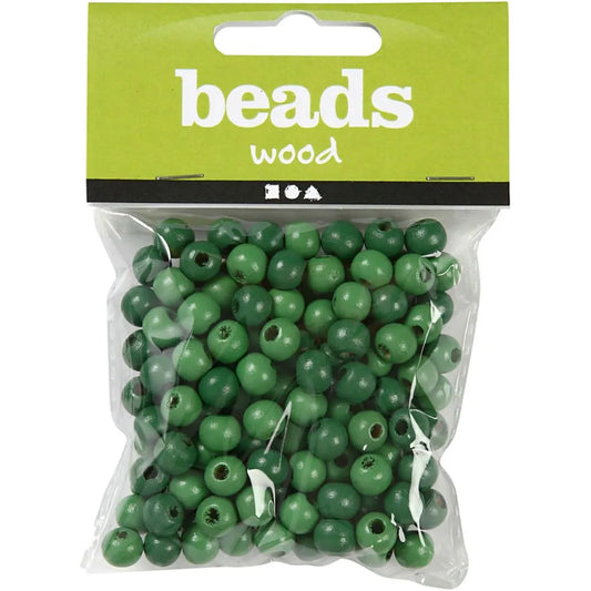 Wooden Beads 20g - Green