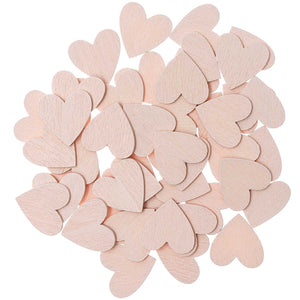 Wooden Hearts - Powder Pink (48 pieces)