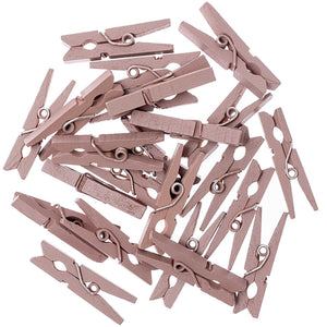 WOODEN CLIP - ROSE GOLD (24 PCS)