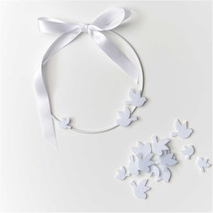 FELT DOVE - WHITE (12 PCS)