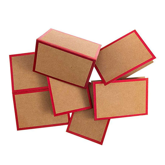 Red Table Place Cards - Pack of 6