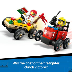 Lego City - Pizza vs. Fire Truck Race Car Pack