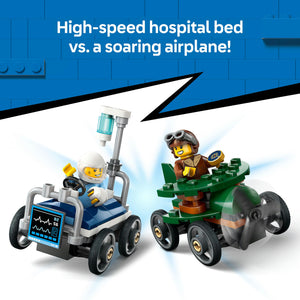 Lego City - Airplane vs. Hospital Bed Race Car Pack