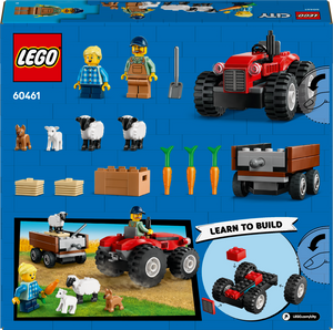 Lego City - Red Farm Tractor with Trailer & Sheep