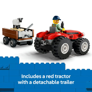 Lego City - Red Farm Tractor with Trailer & Sheep