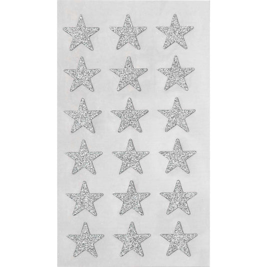 Paper Poetry Sticker Stars Glitter Silver - 4 sheets