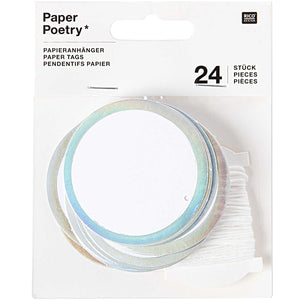 PAPER TAGS CIRCLE MIX 24 PCS