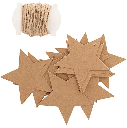 Paper Pendant Star 6.5x6.5cm - 24 Pieces