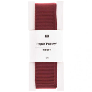 Paper Poetry Grosgrain Ribbon 25mm 3m - Dark Red