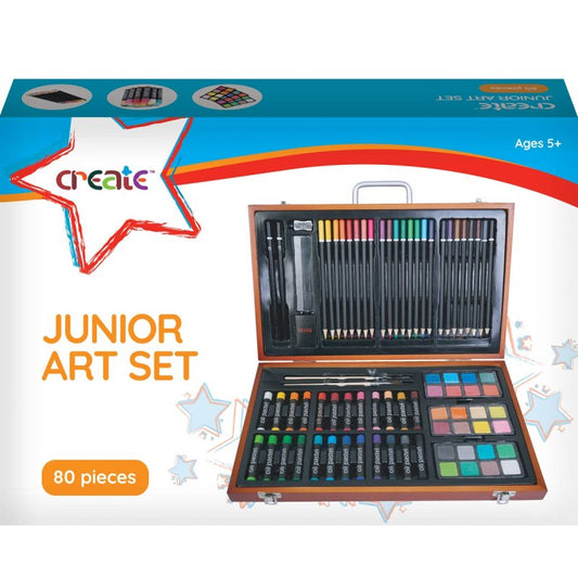 Create Kids Painting Set Wooden Box