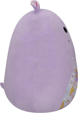 Squishmallows 7.5 Inch - Hanna Purple Hippo with Floral Belly