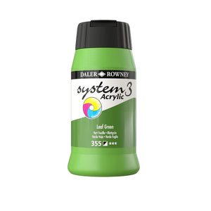 Daler-Rowney System3 Acrylic Paint Leaf Green 500ml