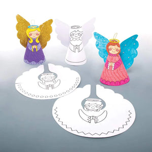 Angel Colour-in Cone Decorations (Pack of 10)