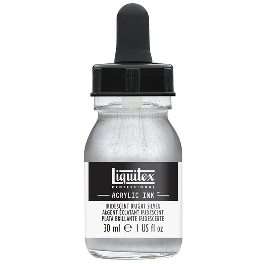 Liquitex Acrylic Ink 30ml - Iridescent Bright Silver