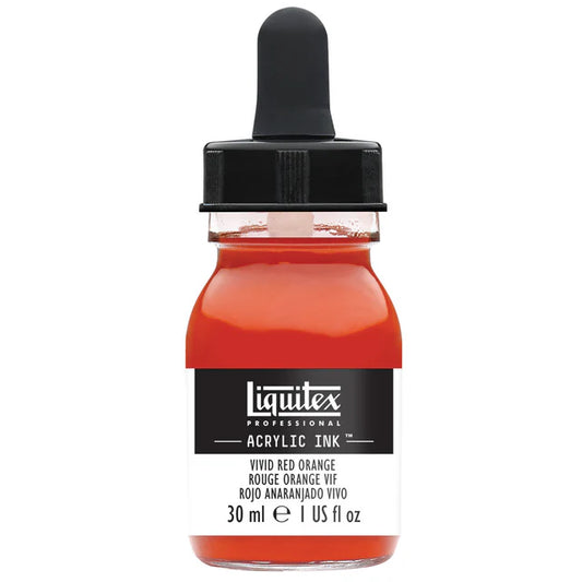 Liquitex Acrylic Ink 30ml - Vivid Red Orange