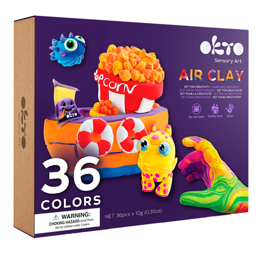 OKTO 36 Colours Set with Air Clay