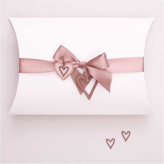 Ohhh! Lovely! Wooden Hanger Heart -Open Rose Gold