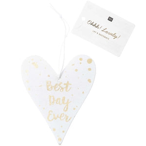 WOODEN TAG QUOTE - WHITE GOLD