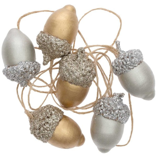 Ohhh! Lovely! Wooden hanger acorn mix gold-silver 20x35m 6 pieces