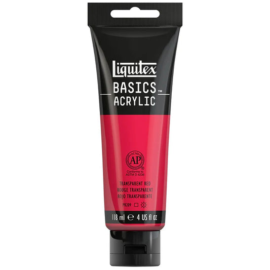 Liquitex Basics Acrylic 118ml - Transparent Red