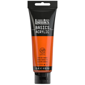 Liquitex Basics Acrylic 118ml - Vivid Red Orange