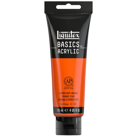 Liquitex Basics Acrylic 118ml - Fluorescent Orange