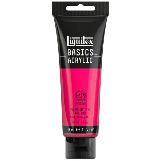 Liquitex Basics Acrylic 118ml - Fluorescent Pink