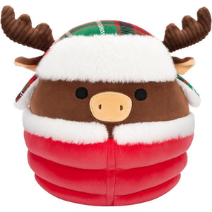 Squishmallows 7.5 Inch - Maurice the Brown Moose with Red Puffer Jacket