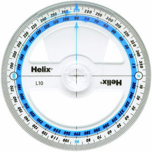 Helix 10cm 360 Degree Angle Measure Protractor